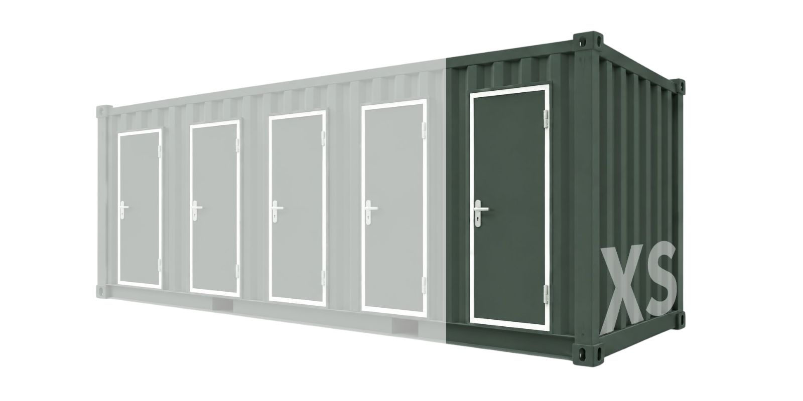 Lagercontainer XS - Lagerfläche: 2,95 m² / 6,99 m³